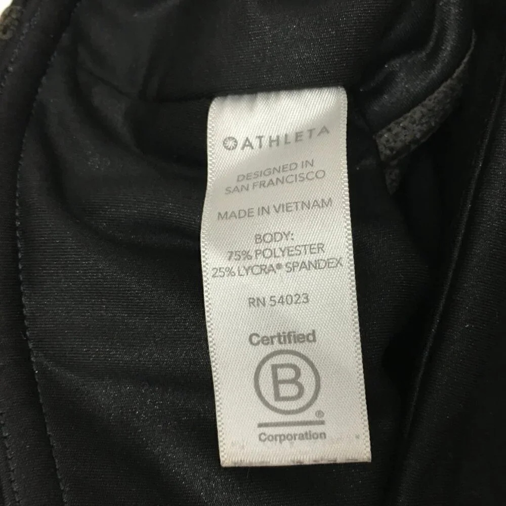 Athleta Women's Black Leggings Inclination Moto Sparkly Small length 25